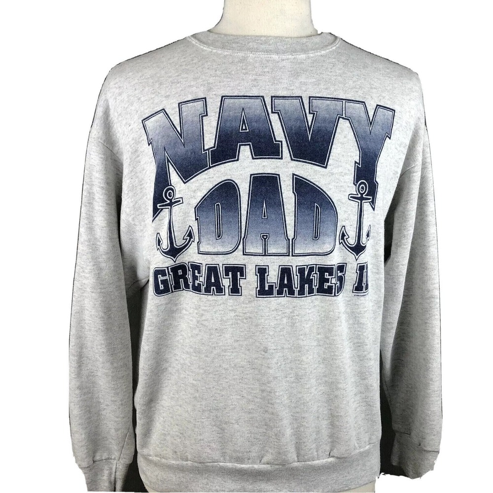 Navy Dad Great Lakes Illinois VTG 1995 Sweatshirt‎ Size XL USA SEALS Military